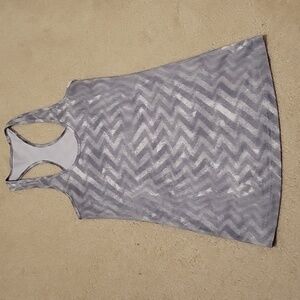 Lululemon Racerback Sports Tank Gray Chevron